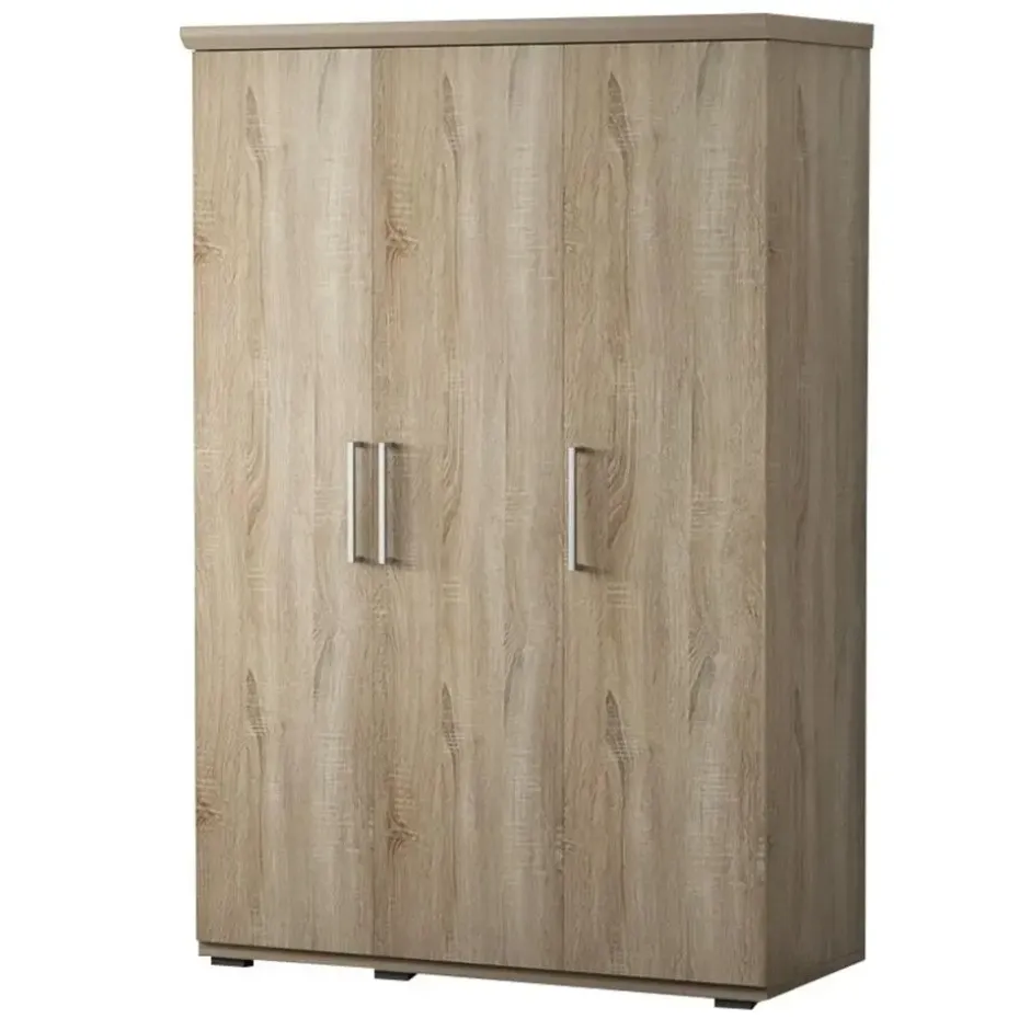 Interiax Kledingkast 'Mila' - Sonoma Eik - 3 Deurs - 183x120x52cm