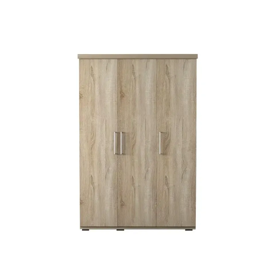 Interiax Kledingkast 'Mila' - Sonoma Eik - 3 Deurs - 183x120x52cm