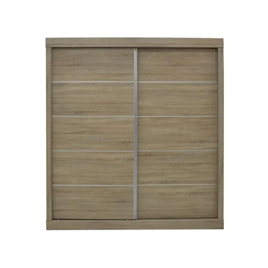 Interiax Kledingkast 'Mila' - Sonoma Eik - Schuifdeurkast - 197x182x52 cm