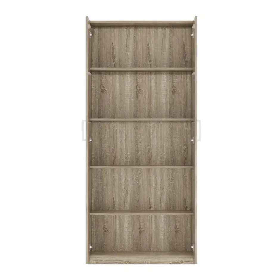 Interiax Kledingkast 'Mila' - Sonoma Eik - 2 Deurs - 180x80x42 cm
