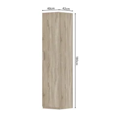 Interiax Kledingkast 'Mila' - Sonoma Eik - 1 Deurs - 180x40x42 cm