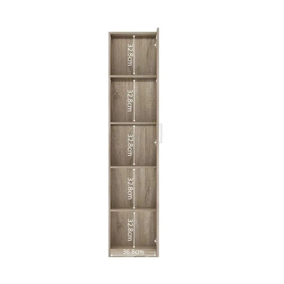 Interiax Kledingkast 'Mila' - Sonoma Eik - 1 Deurs - 180x40x42 cm