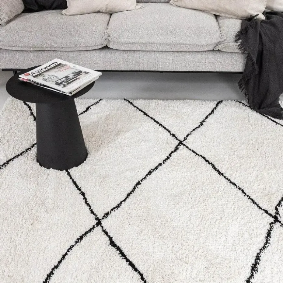 Interieur05 berber vloerkleed Nea wit/zwart - 230 x 160 cm