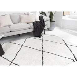 Interieur05 berber vloerkleed Nea wit/zwart - 230 x 160 cm