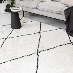 Interieur05 berber vloerkleed Nea wit/zwart - 230 x 160 cm