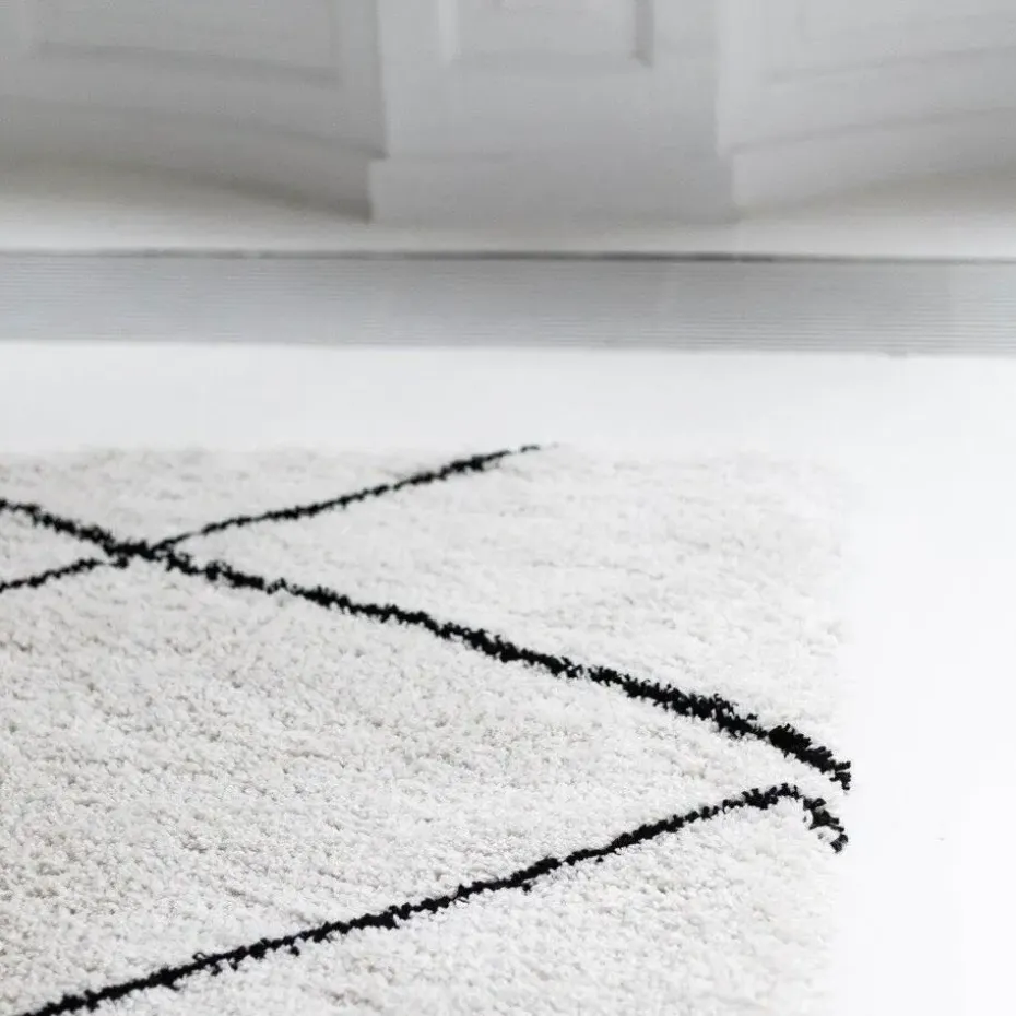 Interieur05 berber vloerkleed Nea wit/zwart - 230 x 160 cm