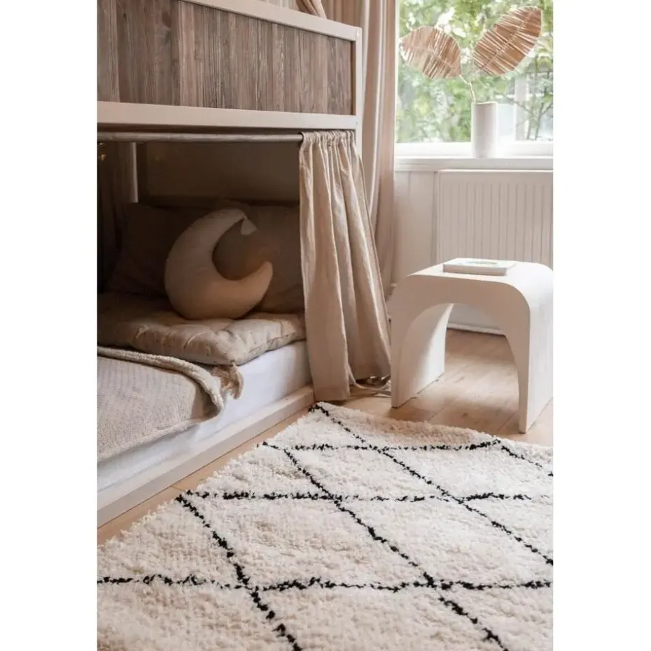 Interieur05 berber vloerkleed Nea wit/zwart - 330 x 240 cm