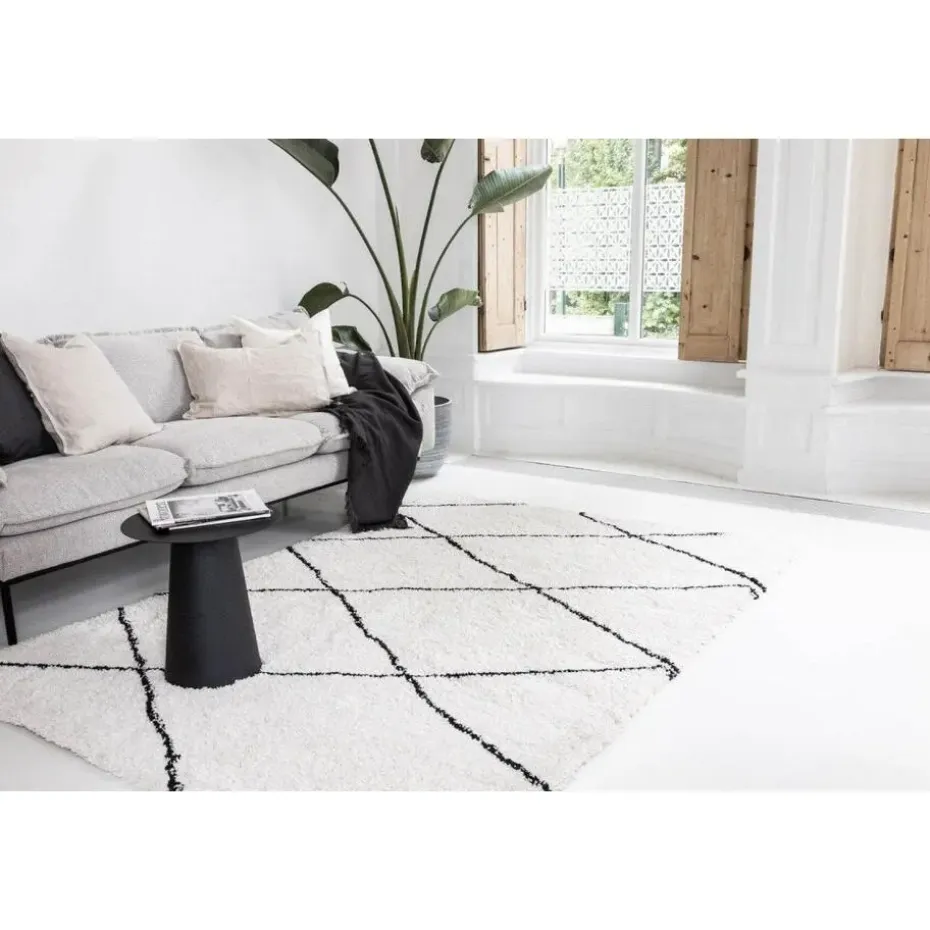 Interieur05 berber vloerkleed Nea wit/zwart - 330 x 240 cm