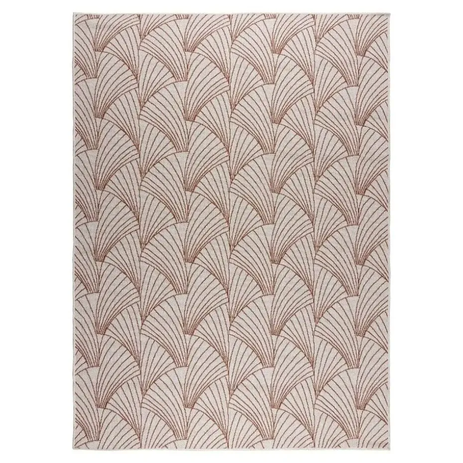 Interieur05 Buitenkleed Deco roest/wit - 290 x 200 cm