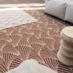 Interieur05 Buitenkleed Deco roest/wit - 340 x 240 cm