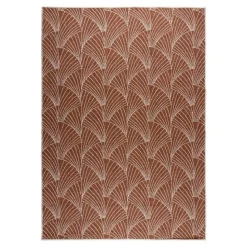 Interieur05 Buitenkleed Deco roest/wit - 230 x 160 cm