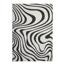 Interieur05 Buitenkleed Swirl Zwart - 290 x 200 cm