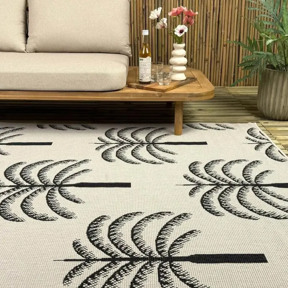 Interieur05 buitenkleed zwart/wit Oase - 290 x 200 cm