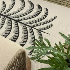 Interieur05 buitenkleed zwart/wit Breeze - 340 x 240 cm