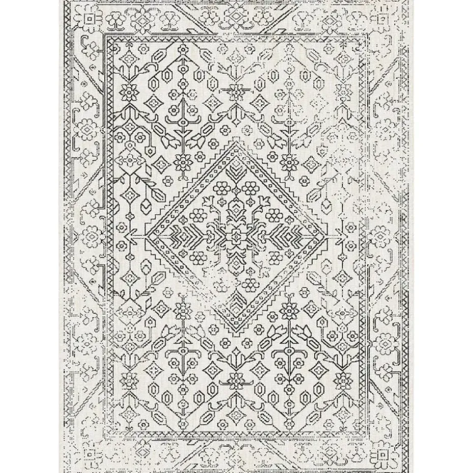 Interieur05 buitenkleed zwart/wit Nova - 290 x 200 cm