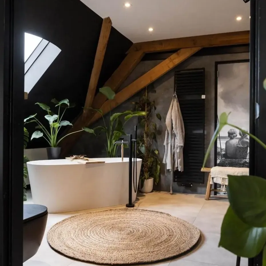Interieur05 EVA Interior rond vloerkleed Jute naturel - 150 x 150 cm