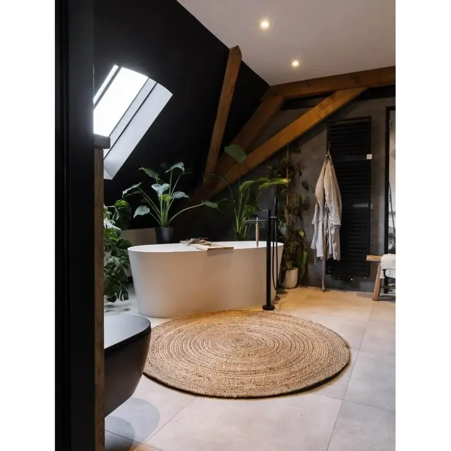 Interieur05 EVA Interior rond vloerkleed Jute naturel - 150 x 150 cm