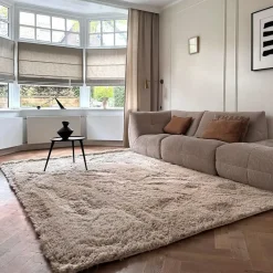 Interieur05 hoogpolig vloerkleed Furr bruin - 160 x 230 cm