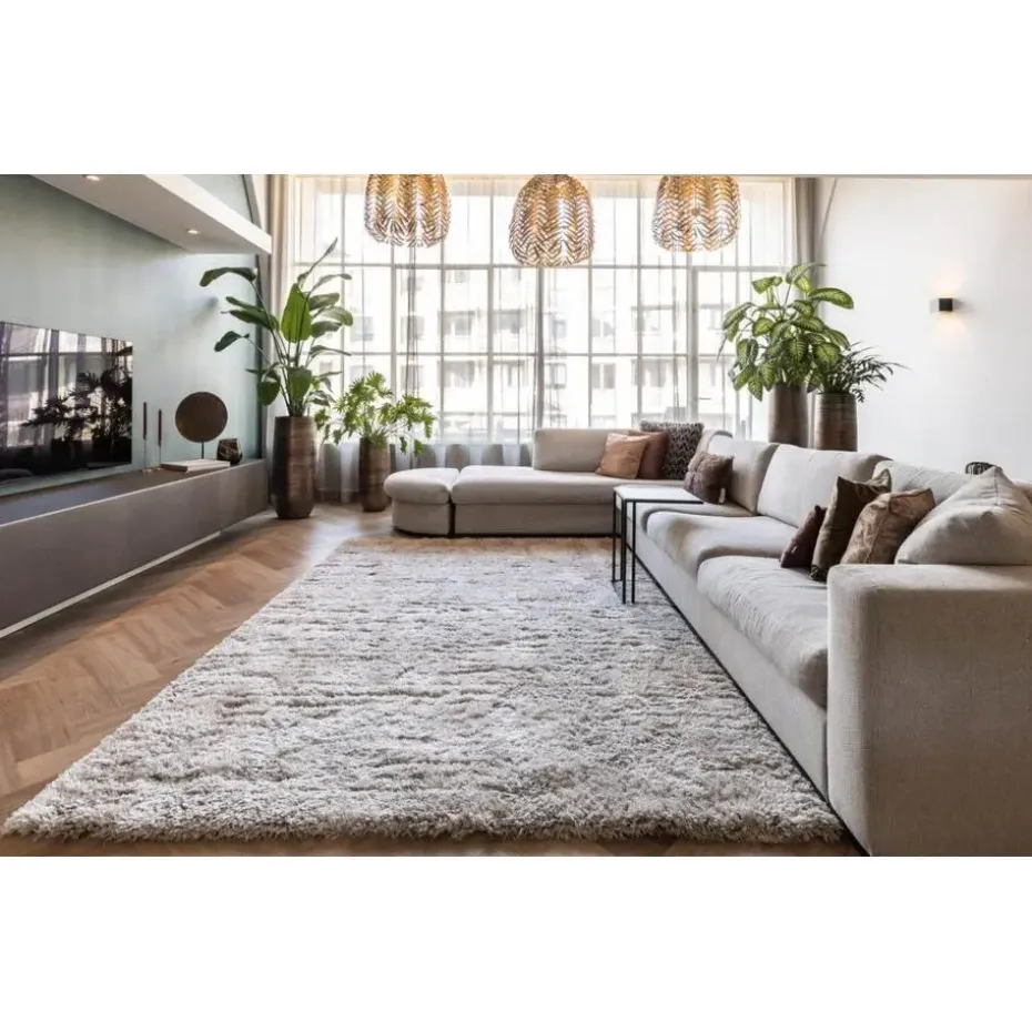 Interieur05 Hoogpolig vloerkleed Fender wit/creme - 230 x 160 cm