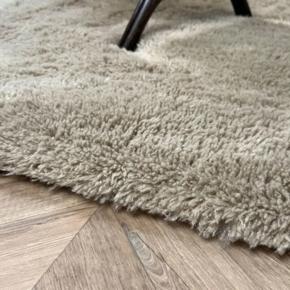 Interieur05 hoogpolig vloerkleed Furr bruin - 80 x 140 cm