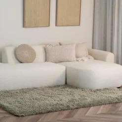 Interieur05 hoogpolig vloerkleed polyester Pilo groen - 340 x 240 cm