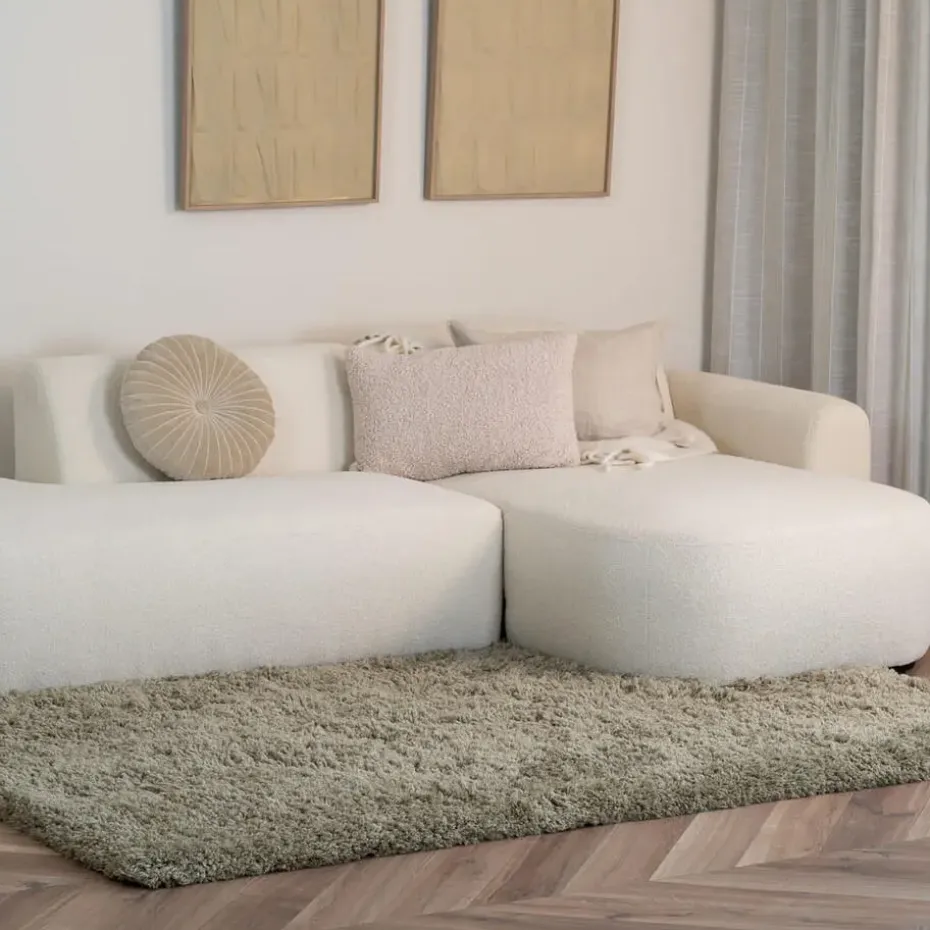 Interieur05 hoogpolig vloerkleed polyester Pilo groen - 340 x 240 cm