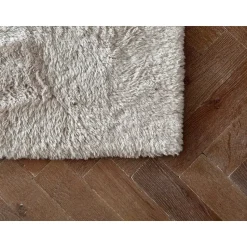 Interieur05 Hoogpolig vloerkleed Odelia beige/wit - 80 x 150 cm