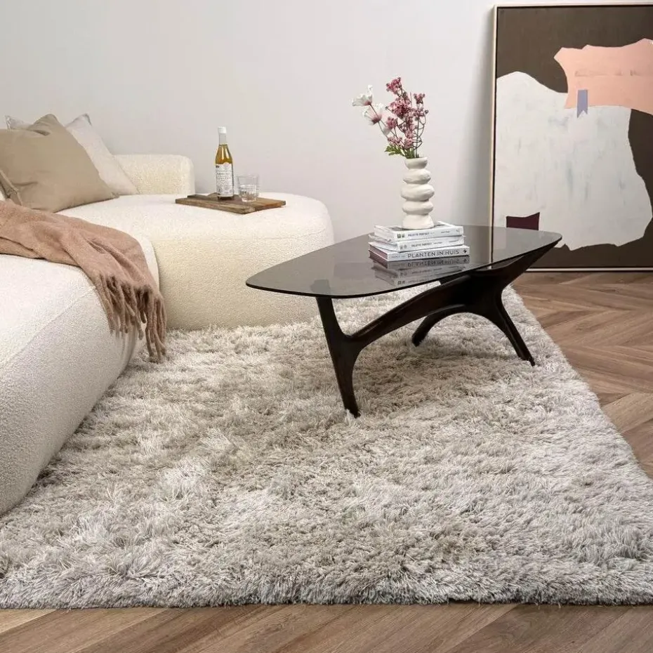 Interieur05 Hoogpolig vloerkleed Nika Ivoor - 240 x 340 cm