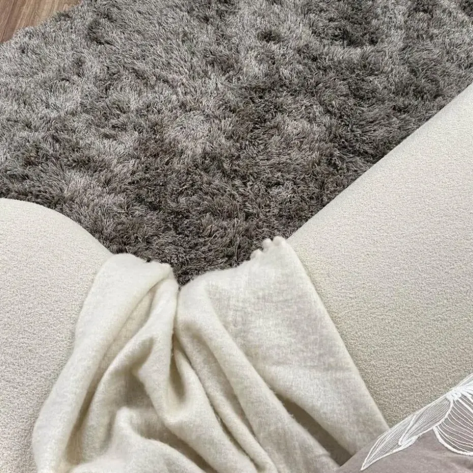 Interieur05 Hoogpolig vloerkleed Nika Antraciet - 240 x 340 cm