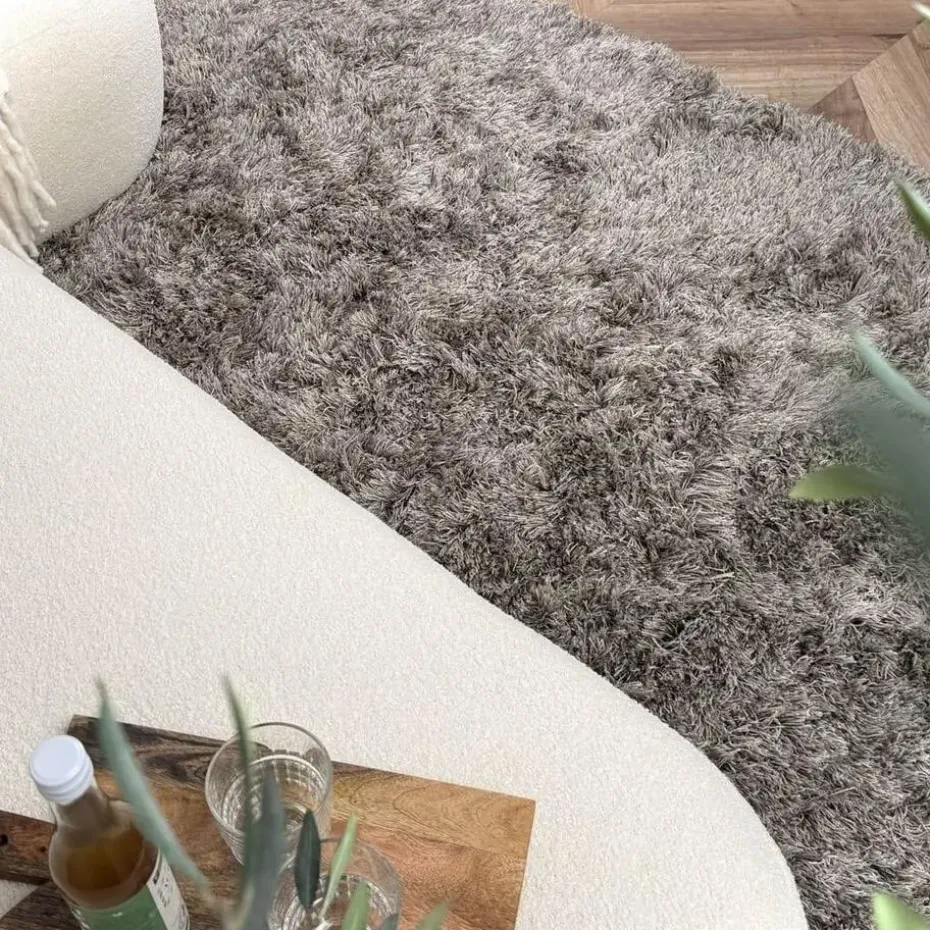 Interieur05 Hoogpolig vloerkleed Nika Antraciet - 240 x 340 cm