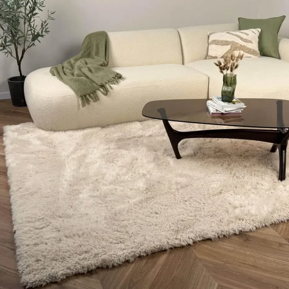 Interieur05 hoogpolig vloerkleed Furr beige - 160 x 230 cm
