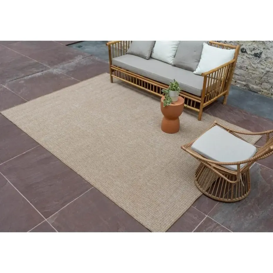 Interieur05 Jute buitenkleed naturel lines - 340 x 240 cm