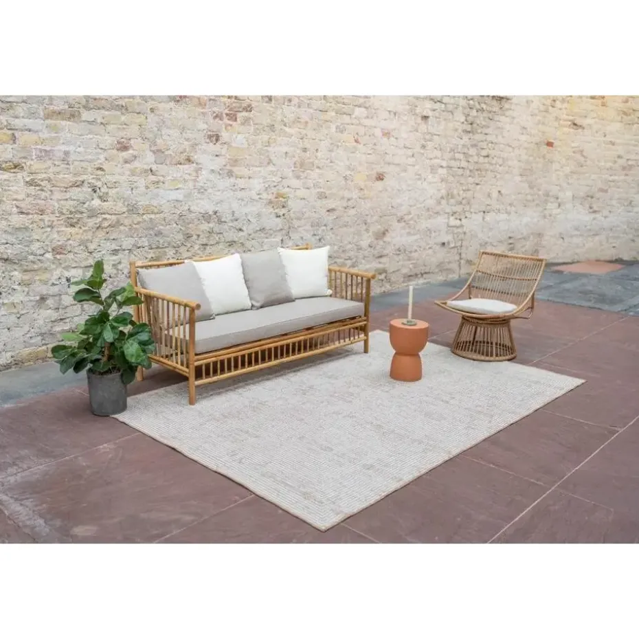 Interieur05 Jute buitenkleed naturel lines - 340 x 240 cm