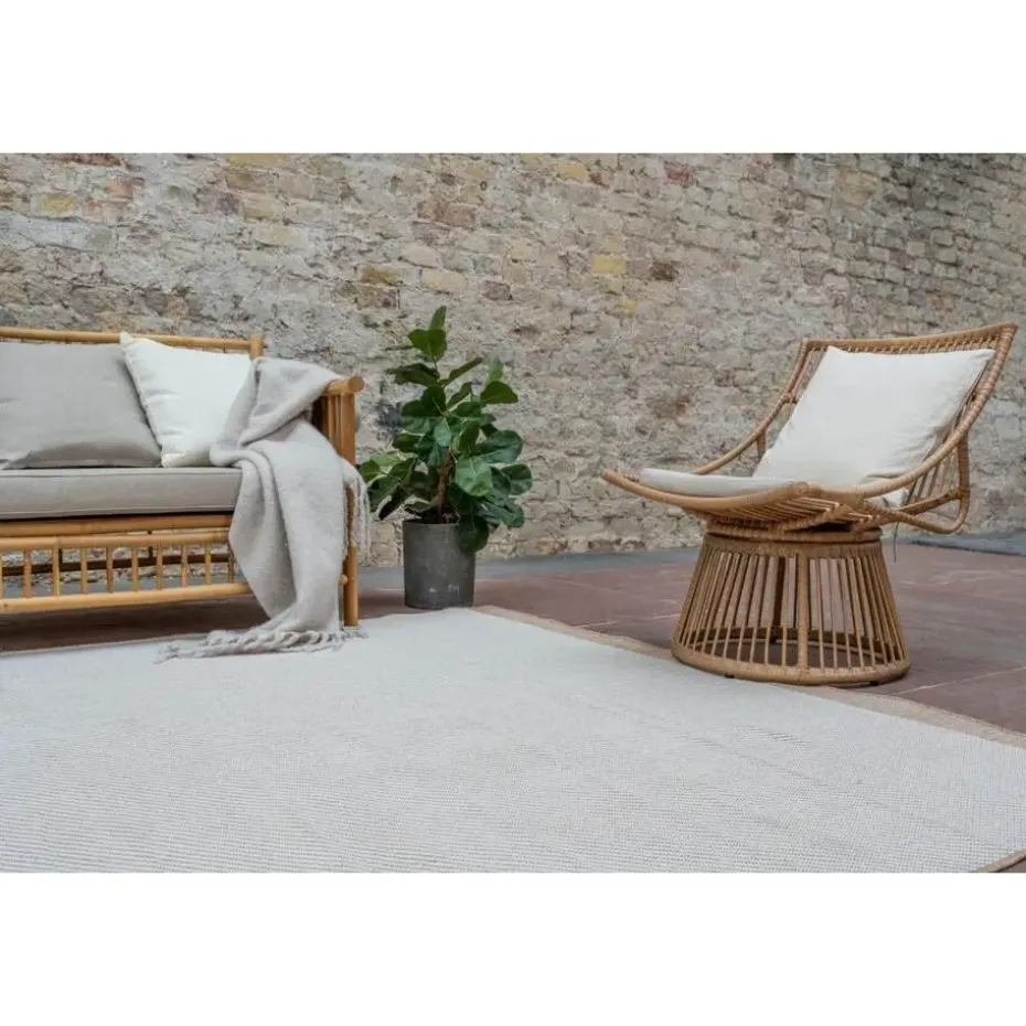 Interieur05 Jute buitenkleed naturel border - 380 x 280 cm