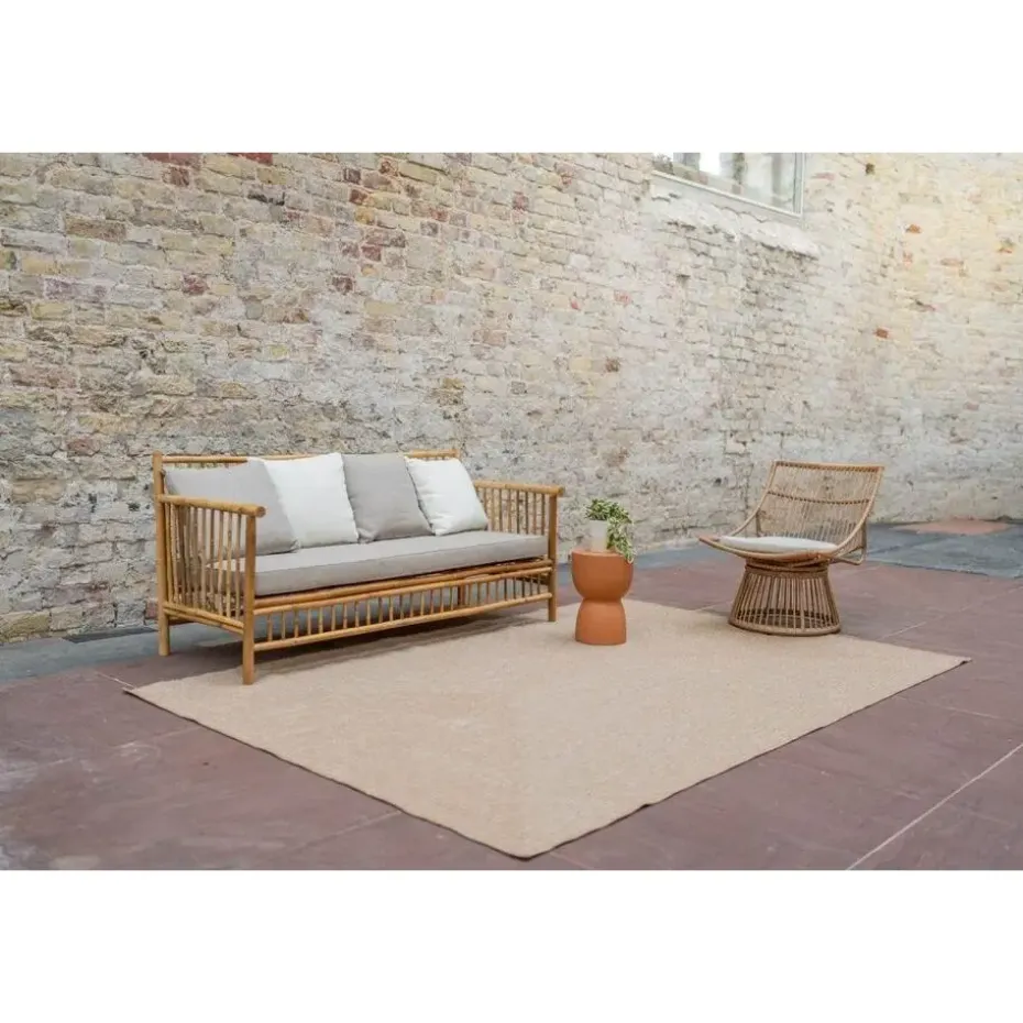 Interieur05 Jute buitenkleed naturel lines - 290 x 200 cm