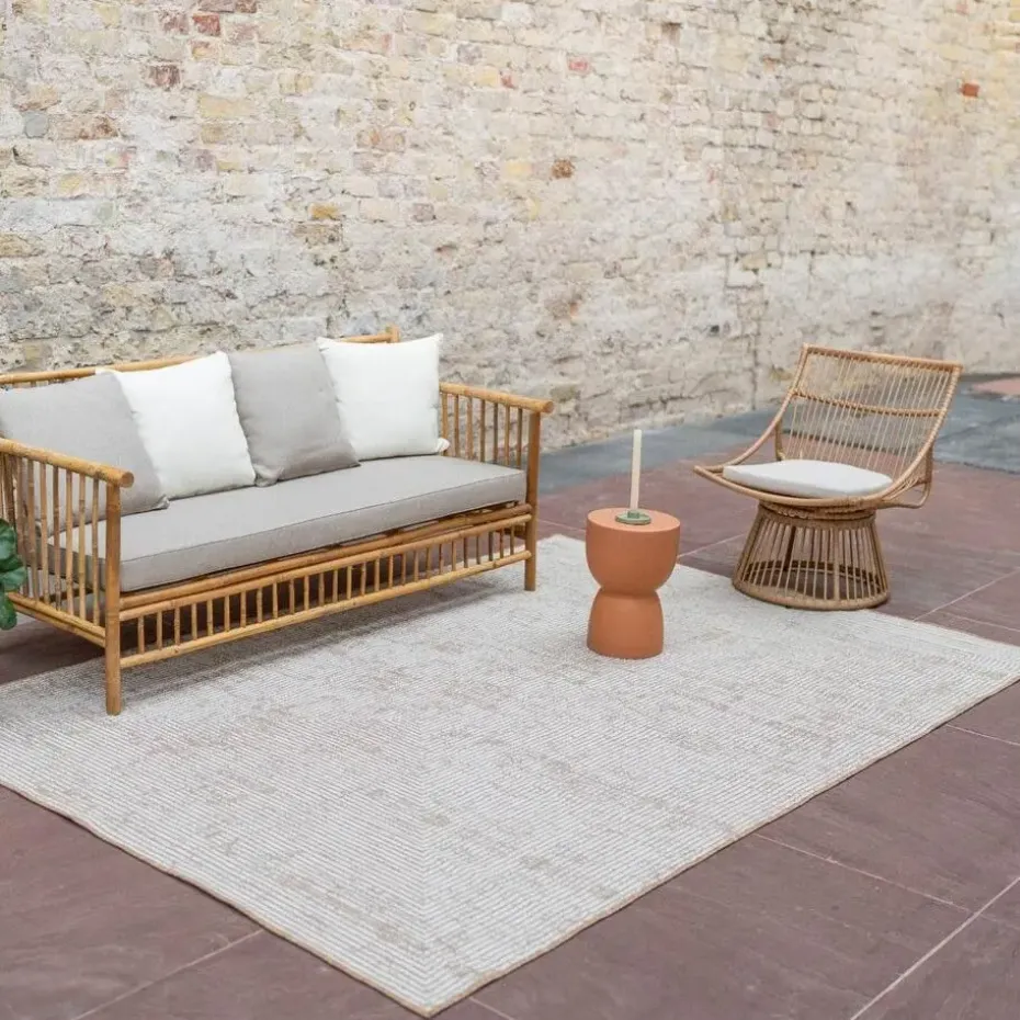Interieur05 Jute buitenkleed naturel lines - 290 x 200 cm