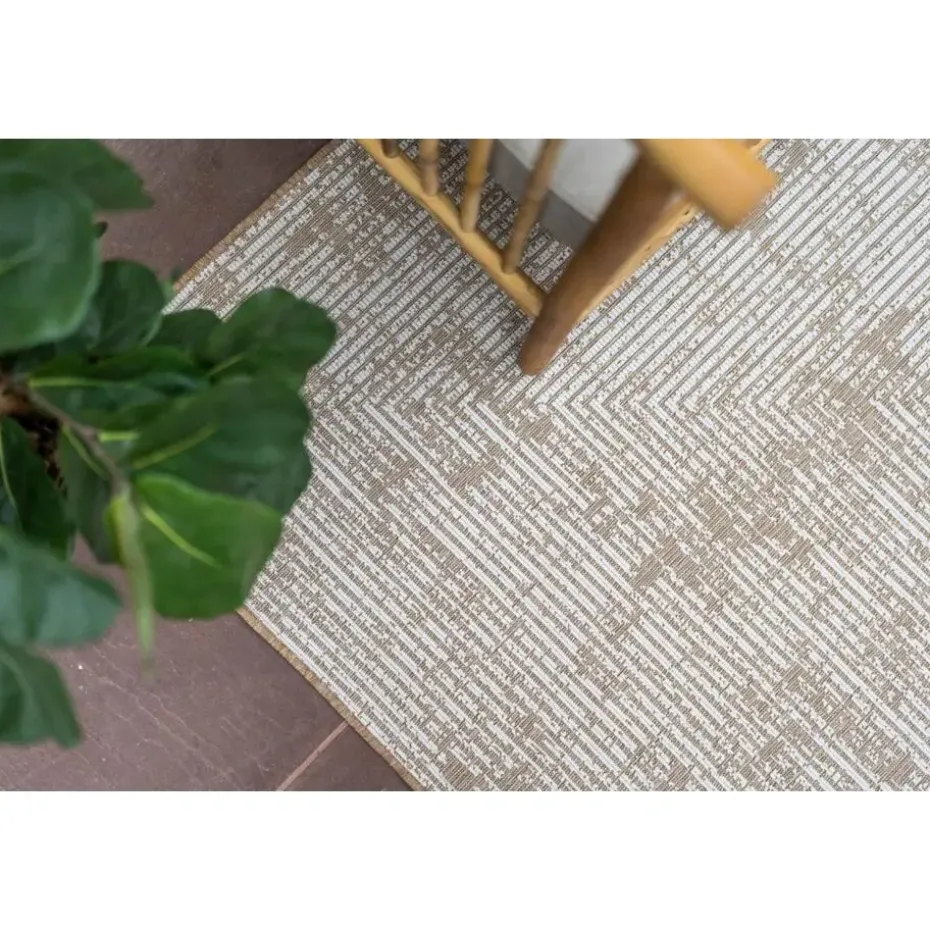 Interieur05 Jute buitenkleed naturel lines - 290 x 200 cm