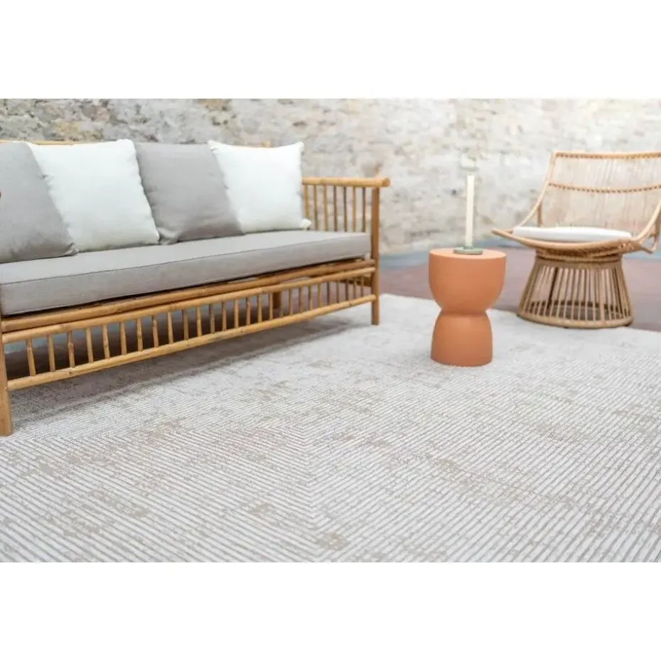Interieur05 Jute buitenkleed naturel lines - 290 x 200 cm