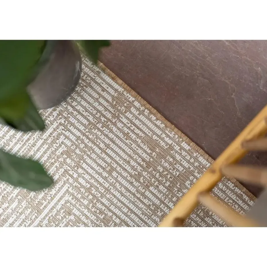 Interieur05 Jute buitenkleed naturel lines - 290 x 200 cm