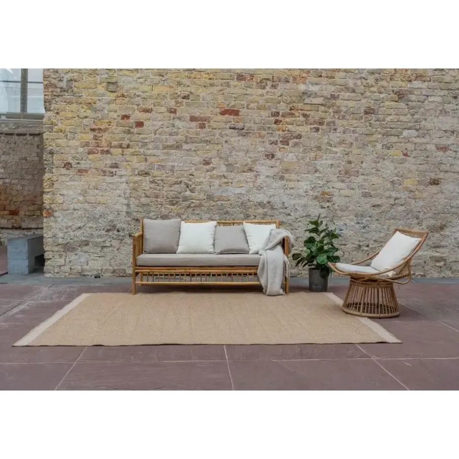 Interieur05 Jute buitenkleed naturel border - 340 x 240 cm