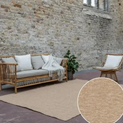 Interieur05 Jute buitenkleed naturel uni - 380 x 280 cm