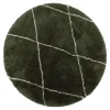 Interieur05 rond berber vloerkleed Nea groen/cream - 160 x 160 cm
