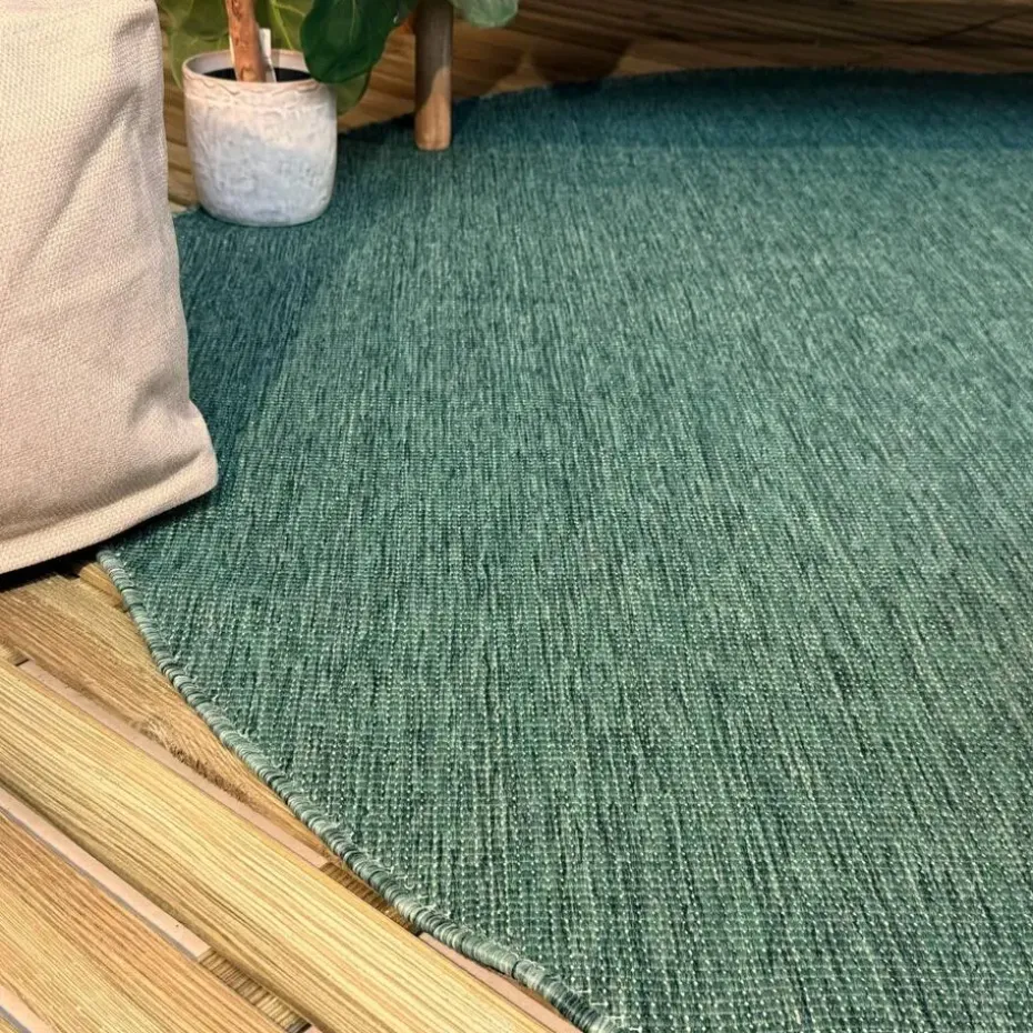 Interieur05 rond buitenkleed groen Tone - 240 x 240 cm