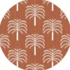 Interieur05 rond buitenkleed roest Oase - 200 x 200 cm