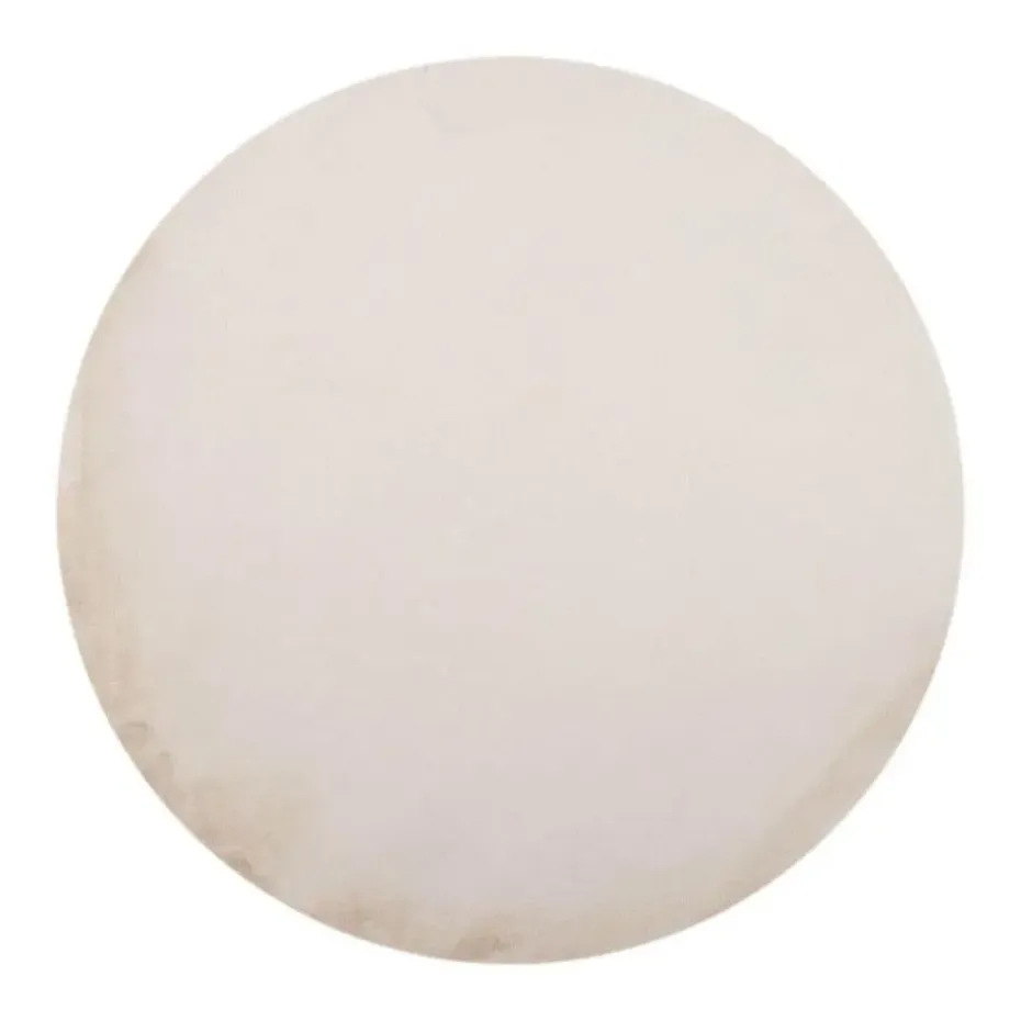 Interieur05 Rond Hoogpolig Vloerkleed Lux Creme - 240 x 240 cm