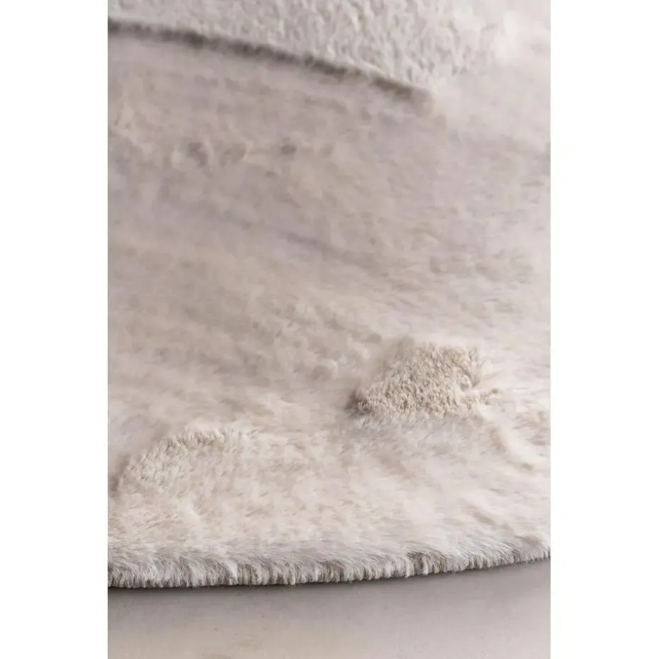 Interieur05 Rond Hoogpolig Vloerkleed Lux Creme - 120 x 120 cm
