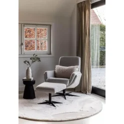 Interieur05 Rond Hoogpolig Vloerkleed Lux Creme - 120 x 120 cm