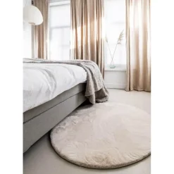 Interieur05 Rond Hoogpolig Vloerkleed Lux Creme - 120 x 120 cm