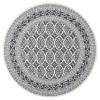 Interieur05 rond vintage vloerkleed Marad grijs/Aantraciet - 200 x 200 cm