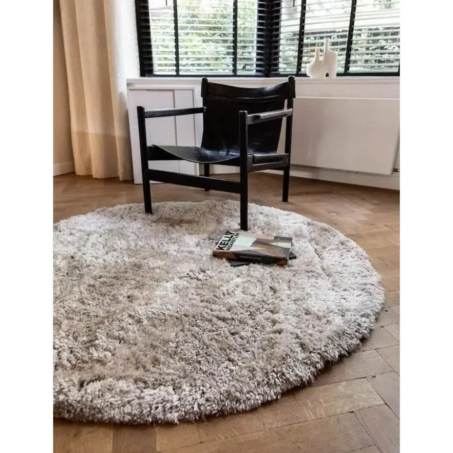 Interieur05 rond vloerkleed Fender wit/creme - 200 x 200 cm